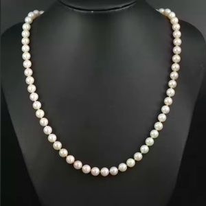 White Cultured Freshwater Pearl 18" Strand Necklace with 14k Gold Clasp ($650)
